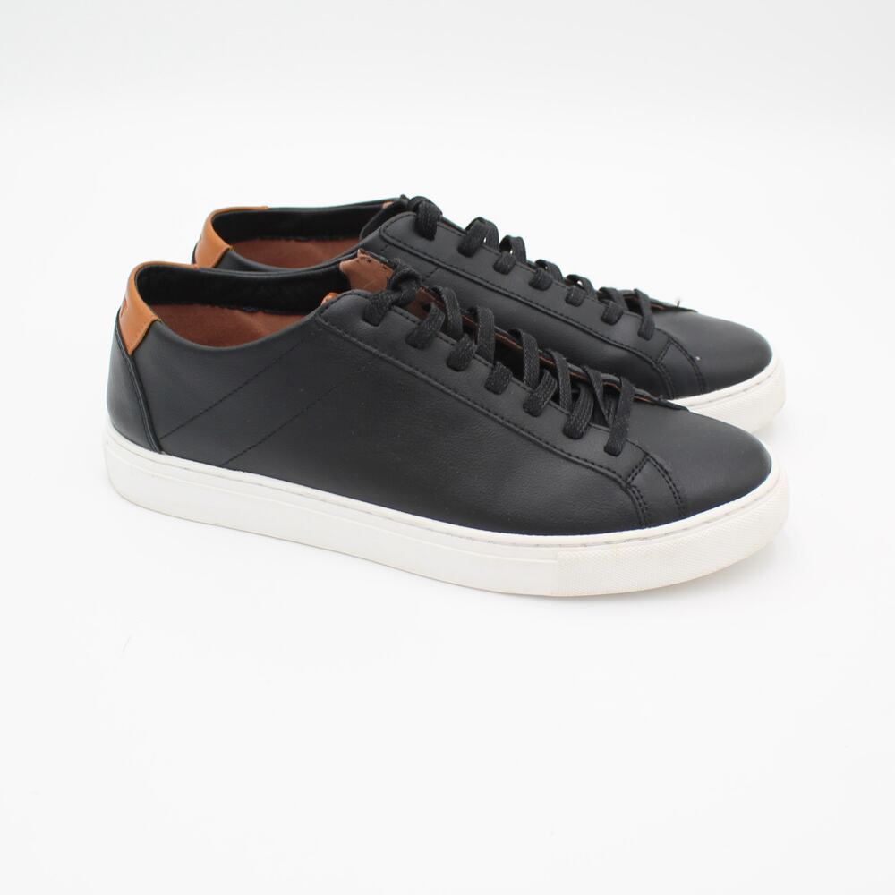BYLT Sneaker Mens 9.5 Black Leather Everyday Shoe Casual Minimalist Travel Work